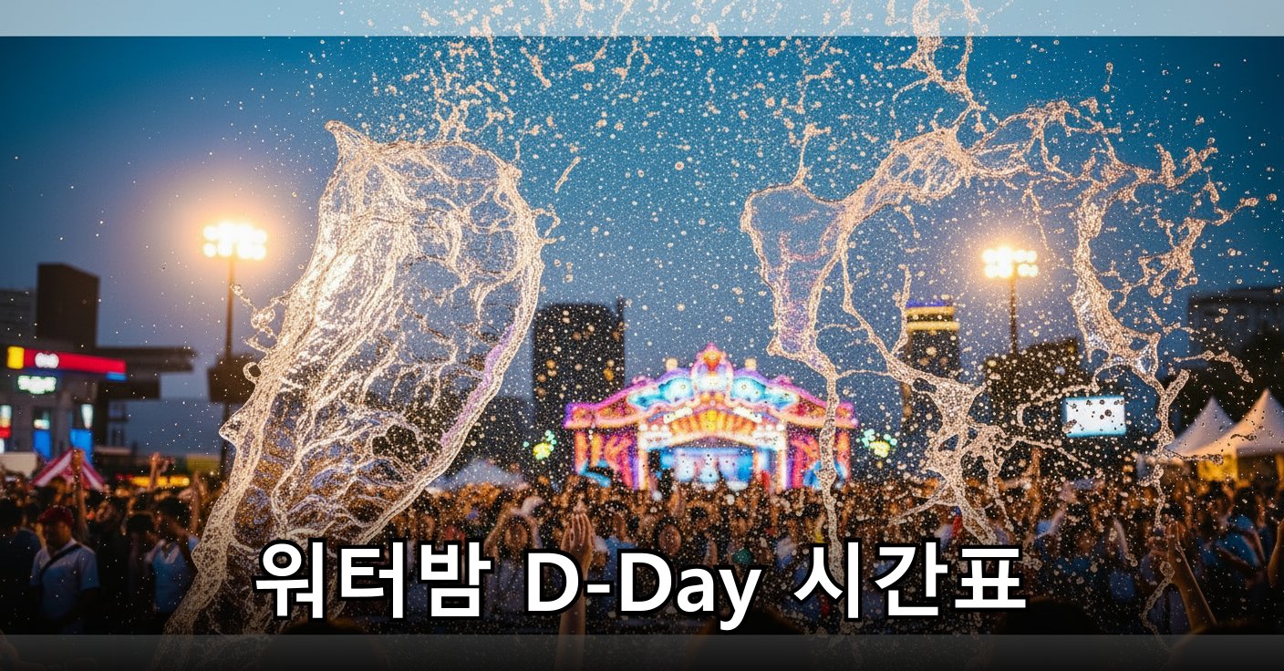 물방울이 튀는 역동적인 순간, 축제 분위기 가득한 모습