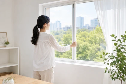 미세먼지농도와 환기 기준 확인 모습20