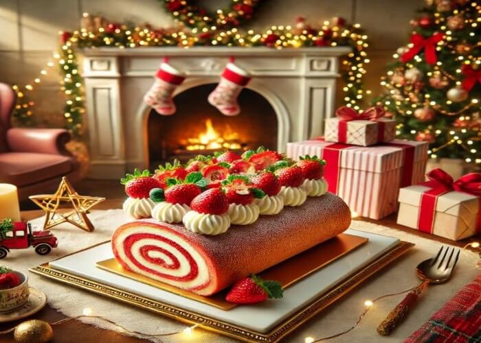 신세계푸드 몰티즈 딸기 롤케이크