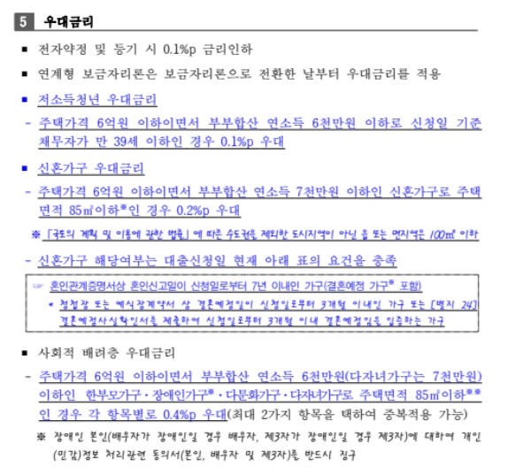 특례보금자리론 신청자격
