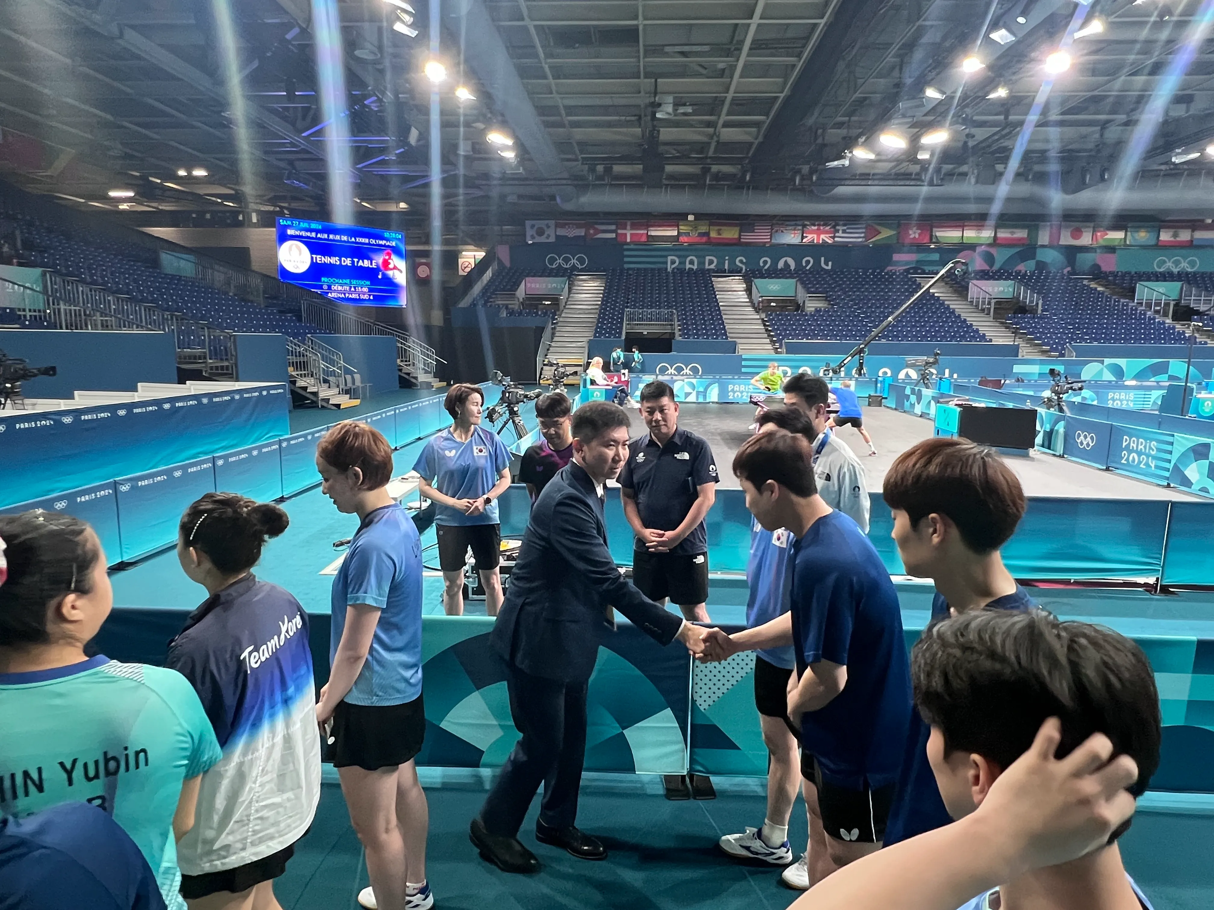 대한탁구협회 사우나 버스 지원