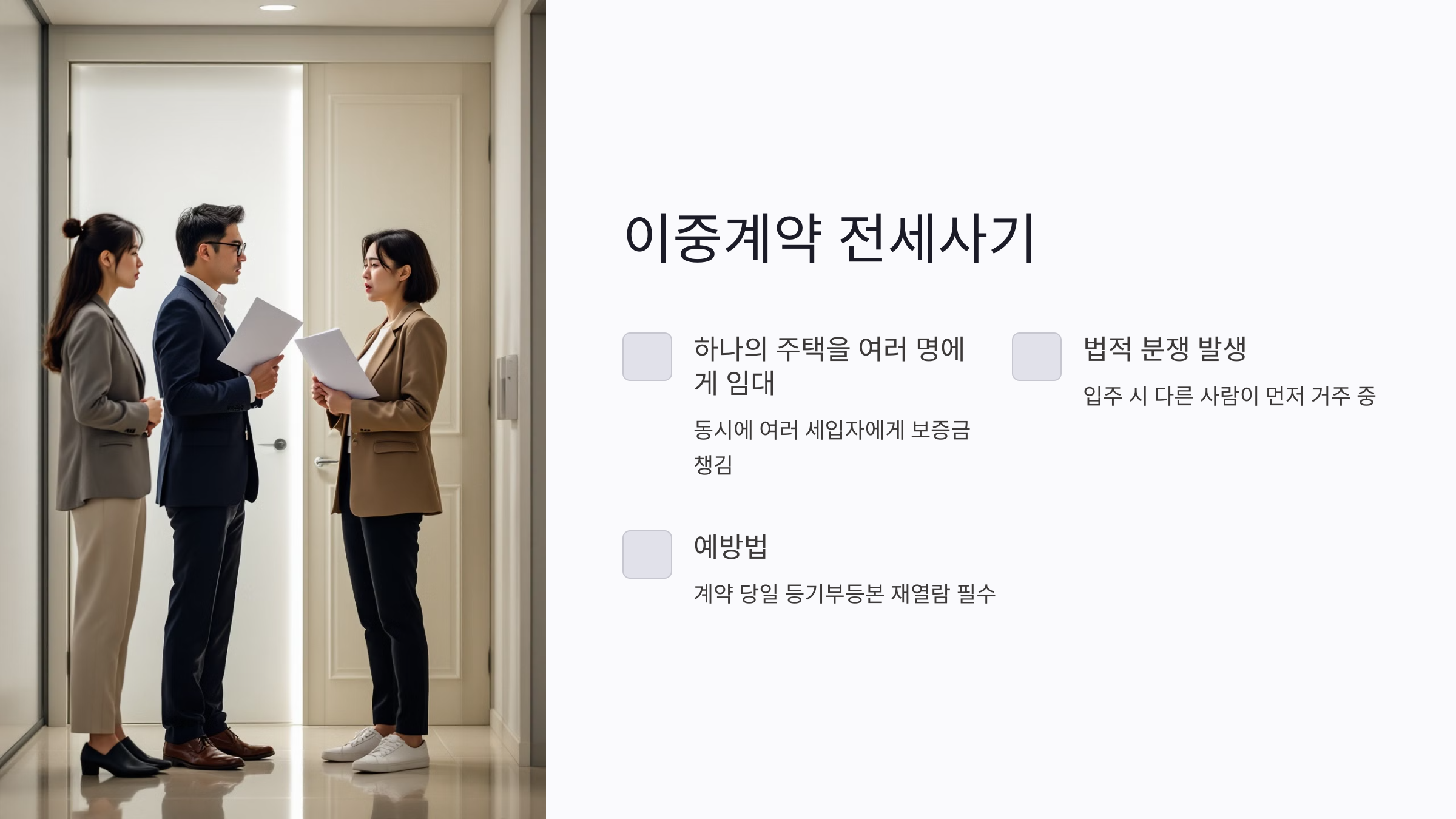 동일 주택에 전세계약 두 번, 이중계약 전세사기