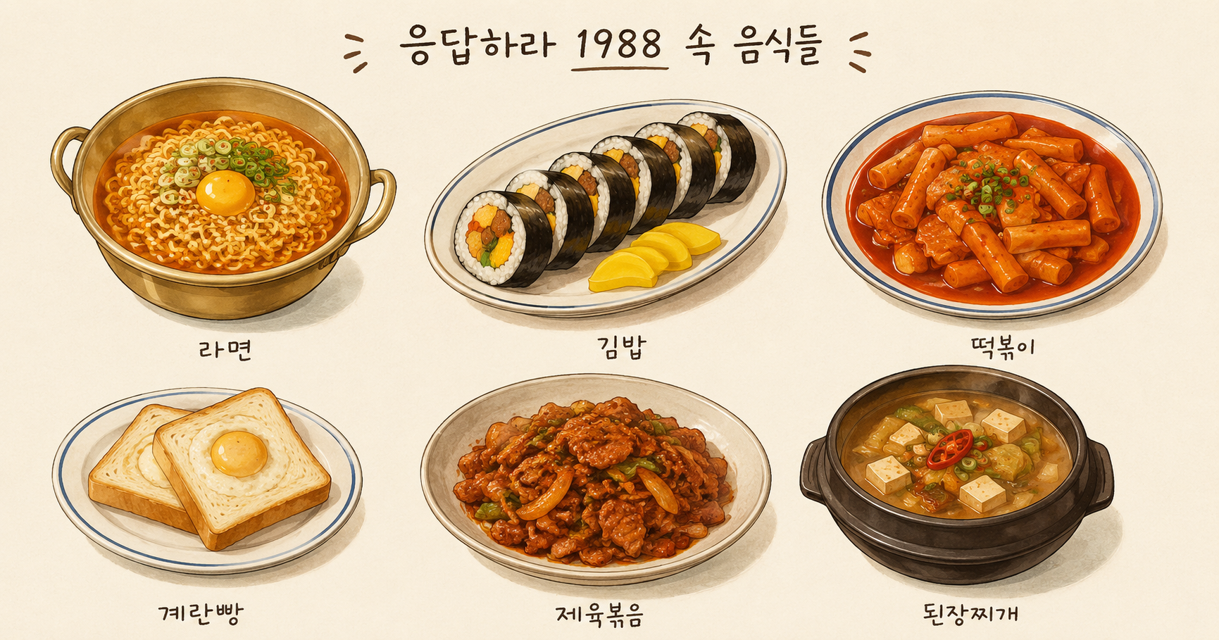응팔 음식