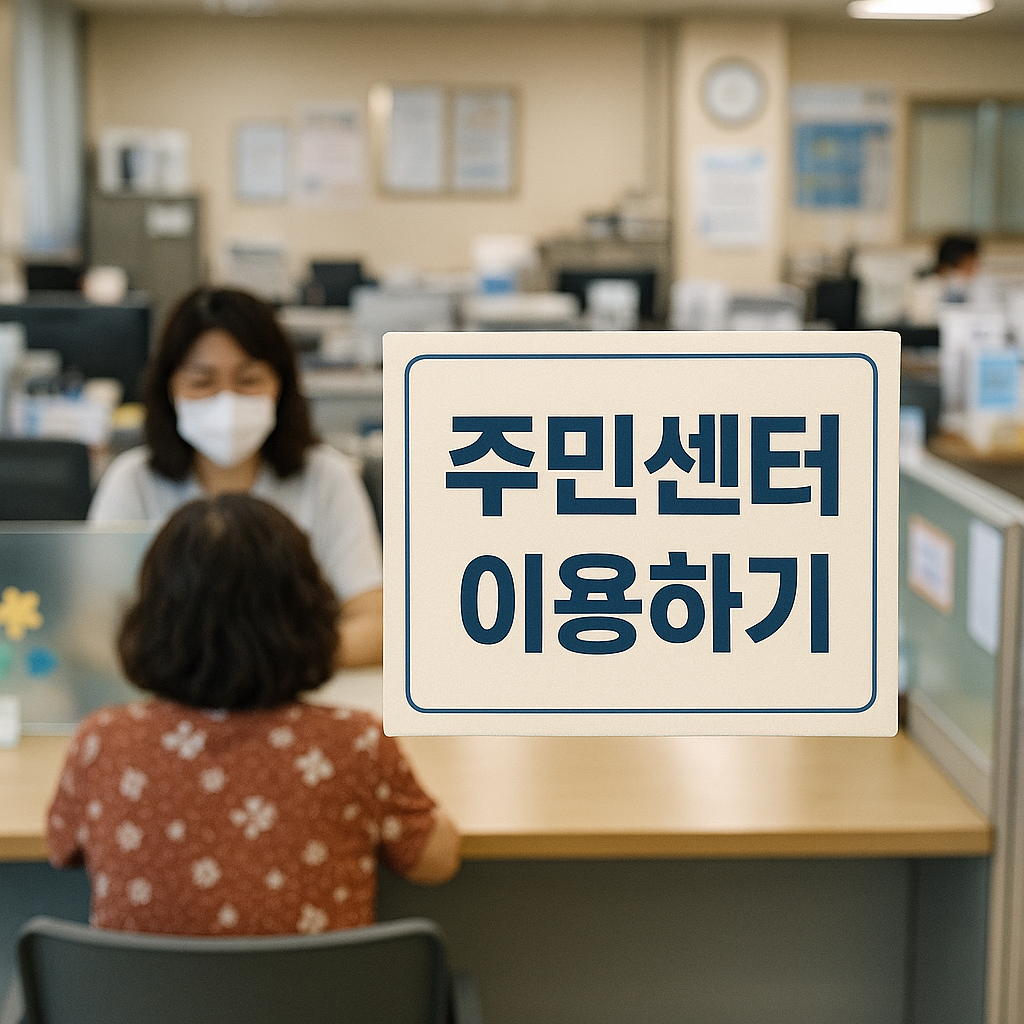 민생회복쿠폰 주민센터 신청하기