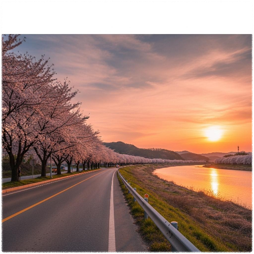 경기도 광주 팔당호 벚꽃 드라이브 코스 호반 수양벚꽃 봄 풍경