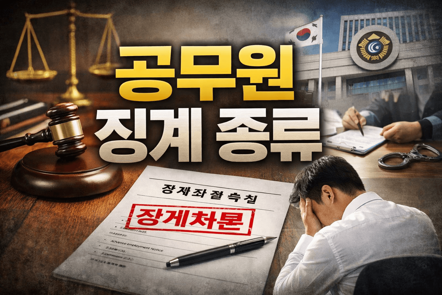 공무원 징계 종류 총정리|정직·감봉·견책 차이와 실제 사례