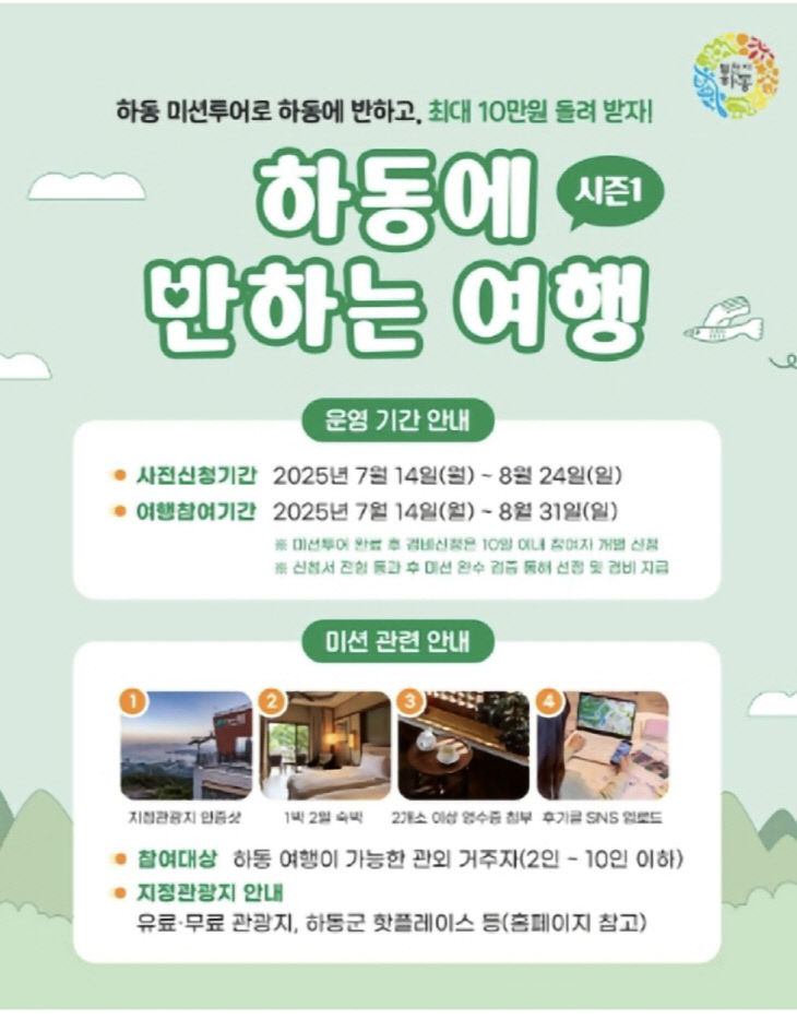 하동 관광객지원