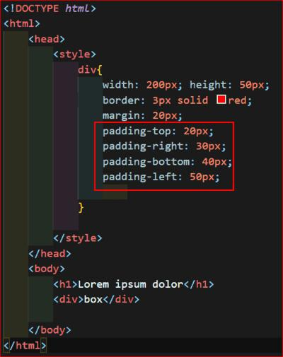 margin의 하위 속성