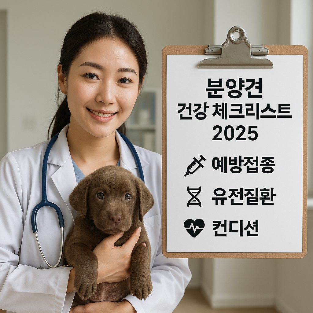 분양견 건강 체크리스트 2025 ｜ 예방접종·유전질환·컨디션 확인법