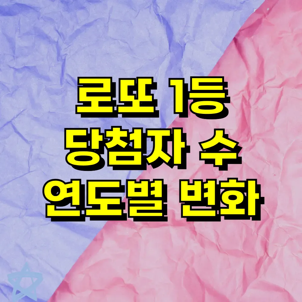 로또 1등 당첨자 수 연도별 변화