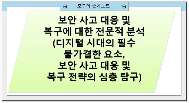 보안 사고 대응 및 복구에 대한 전문적 분석
