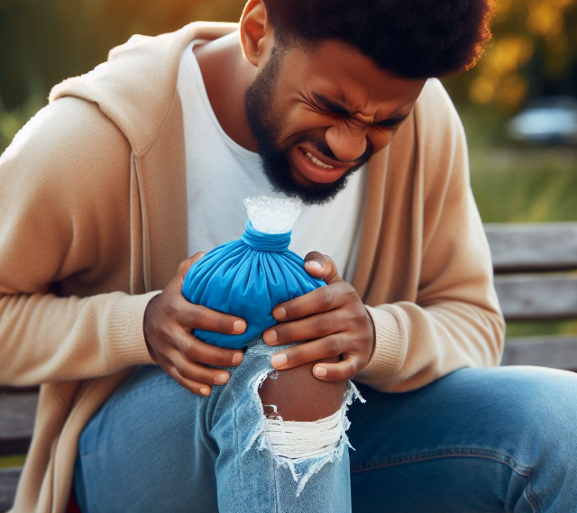 무릎관절염통증_무릎관절염으로아파하는사람이미지