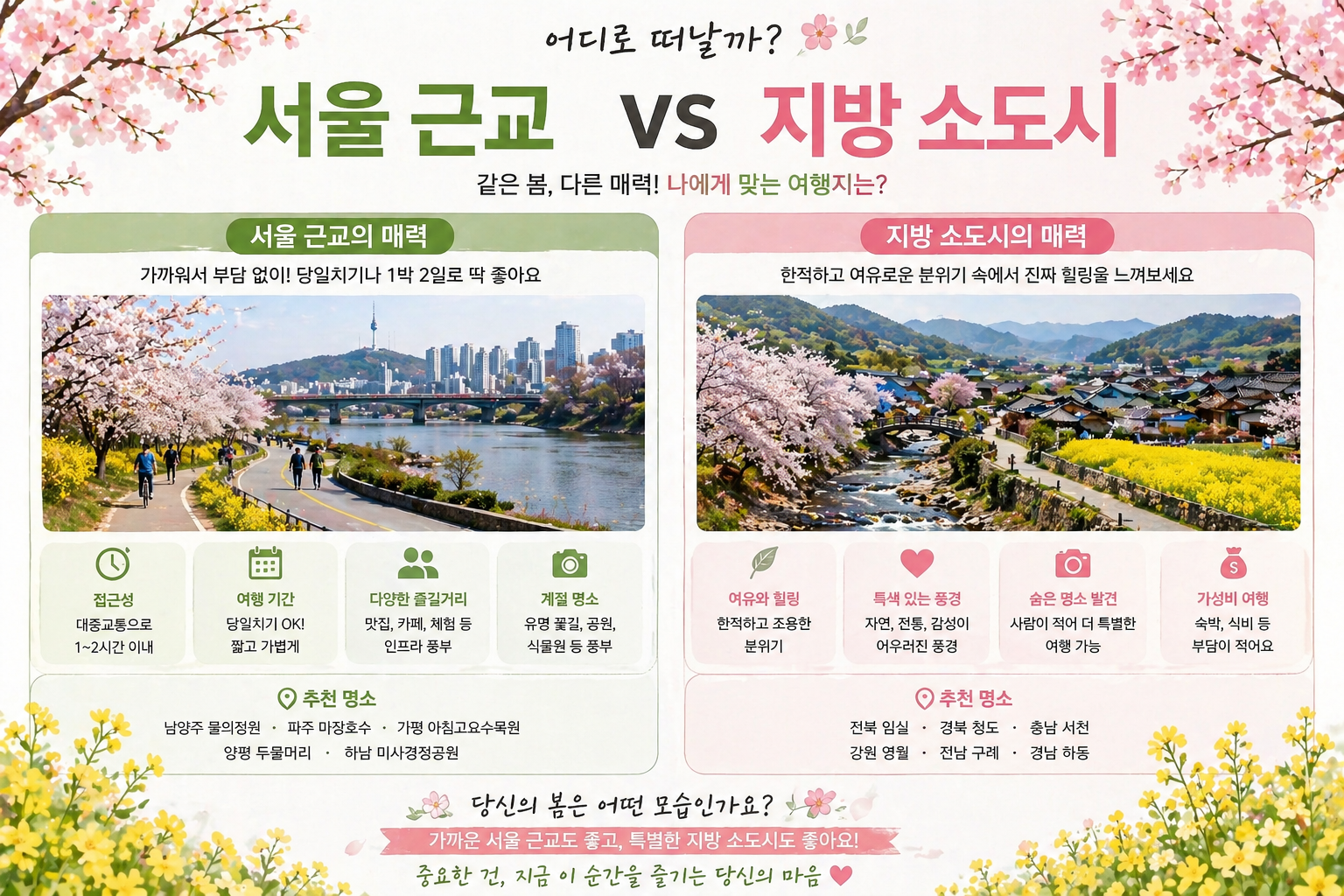 서울 근교 vs 지방 소도시 관련 사진