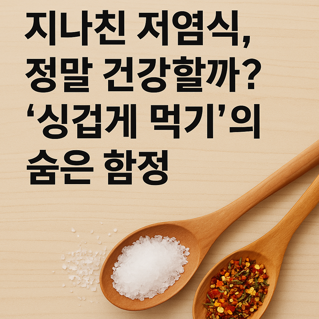싱겁게 먹기의 숨은 함정
