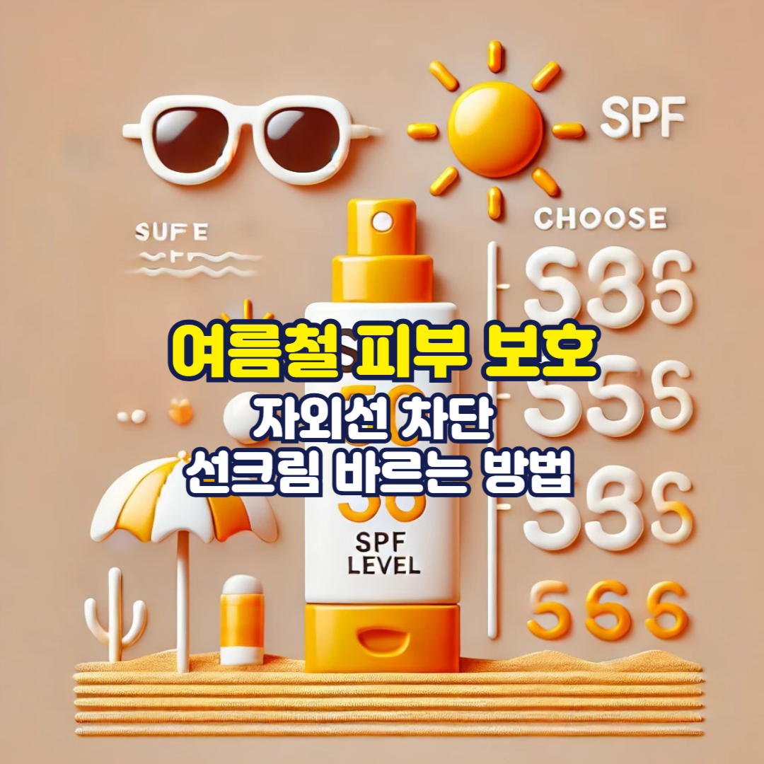 여름철 피부 보호: 자외선 차단 선크림 바르는 방법