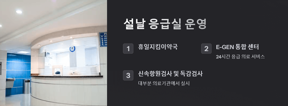 설날 병원 약국 현황