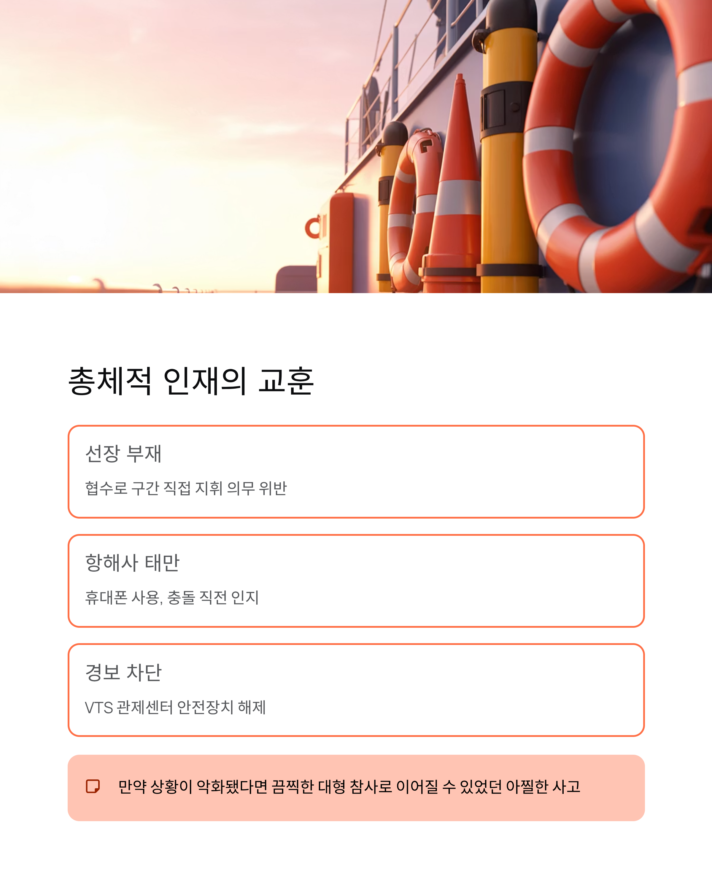 여객선 항로이탈 🚢 퀸제누비아2호 좌초사고, 총체적 인재의 전말