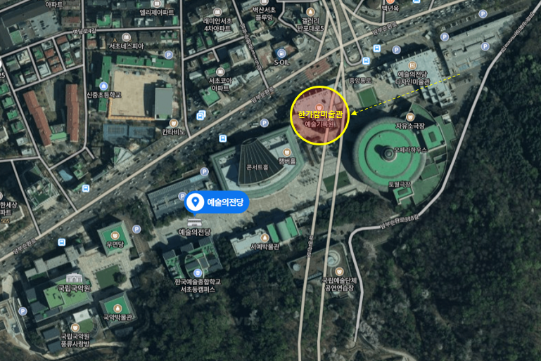 한가람디자인미술관-위치