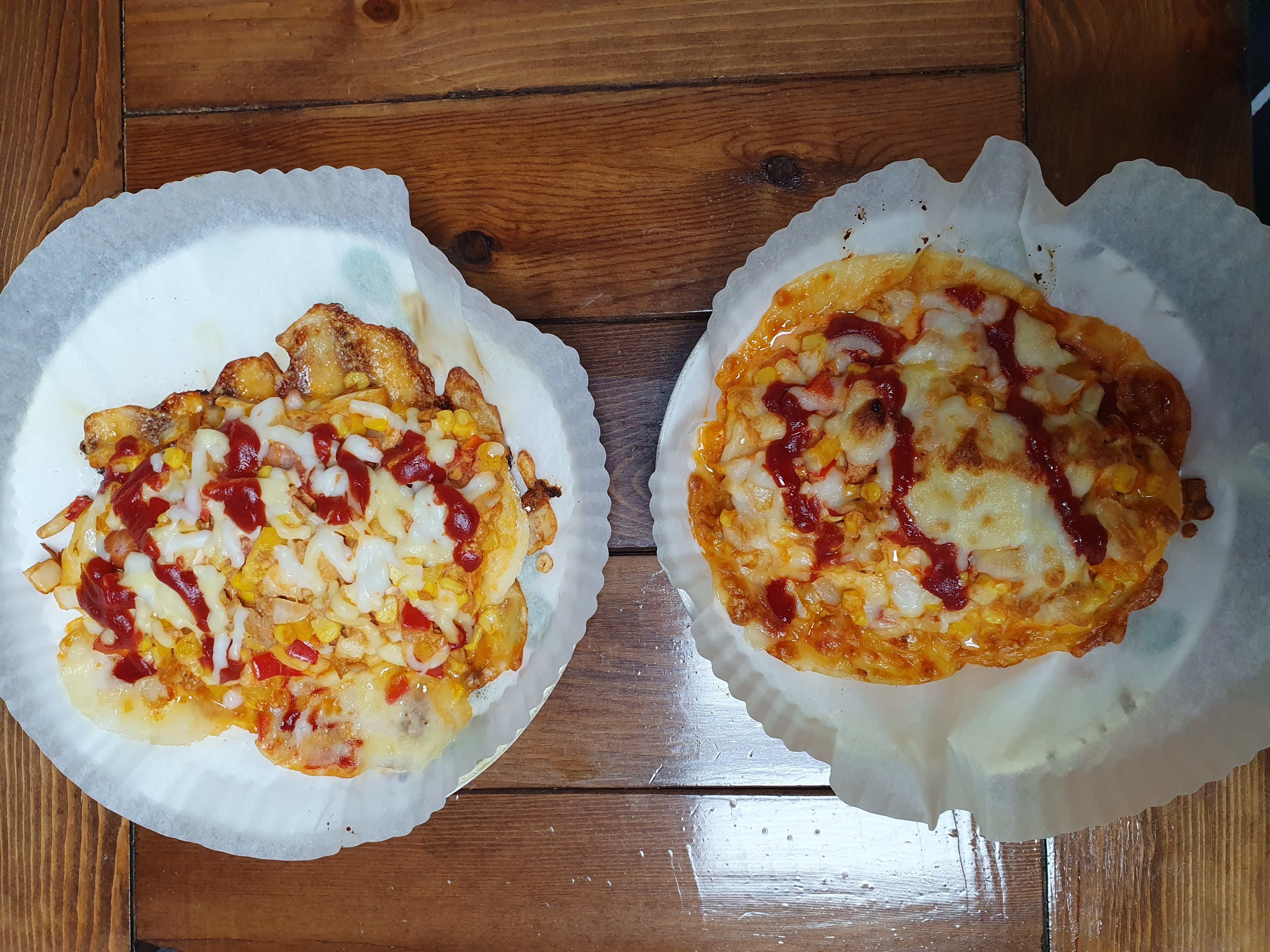 피자빵 완성