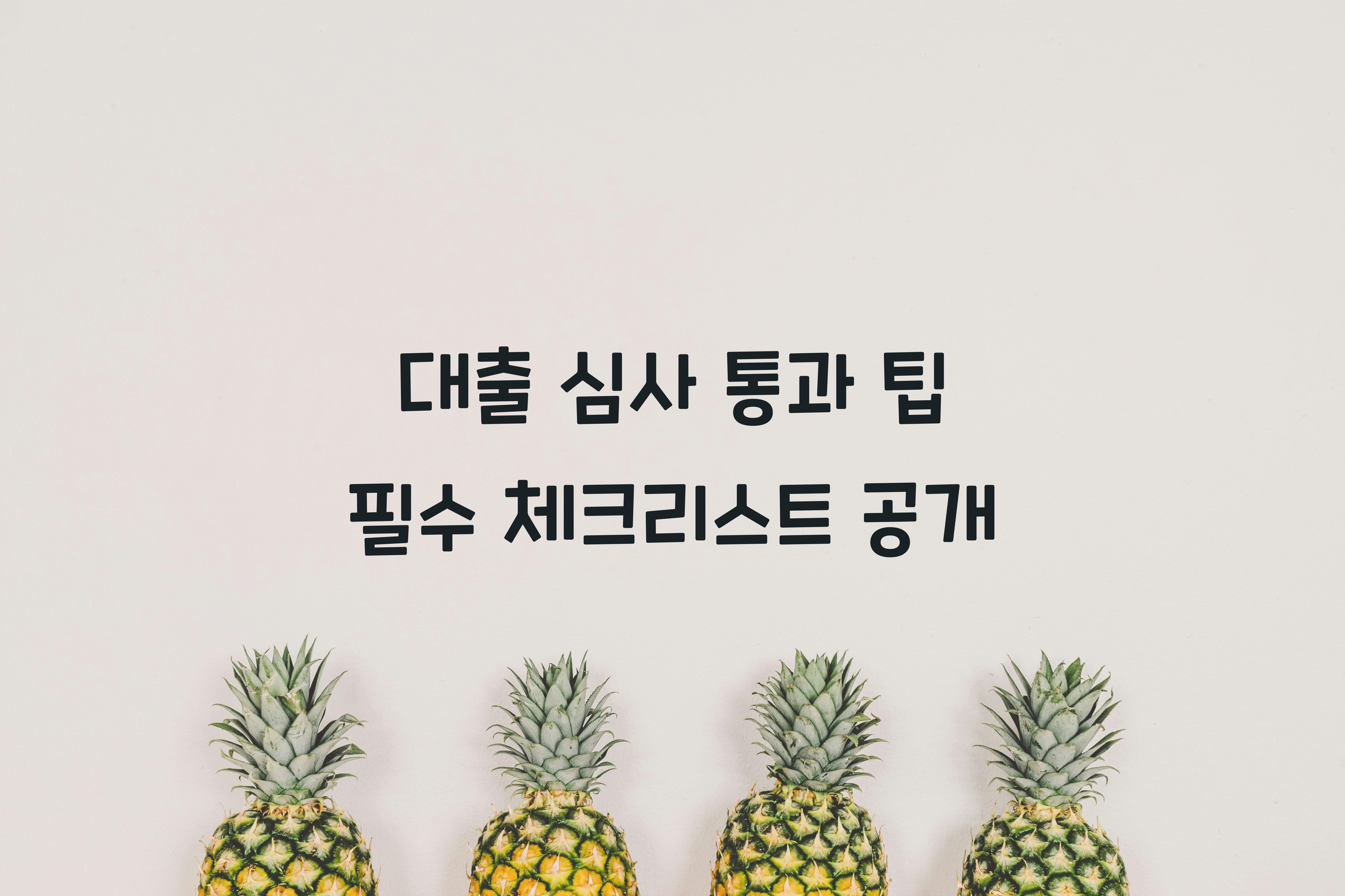 대출 심사 통과 팁