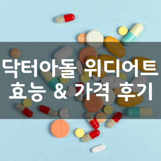 닥터아돌-위디어트-뜻-성분-효능-복용법-가격-내돈내산-후기-정리
