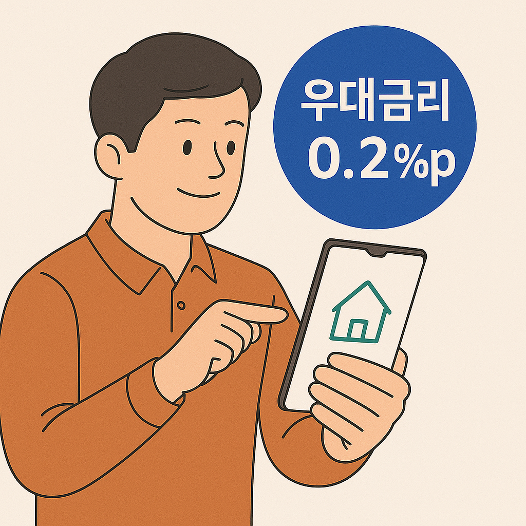 은행은 전자계약 시 0.2%p 우대금리를 도입하는 사진