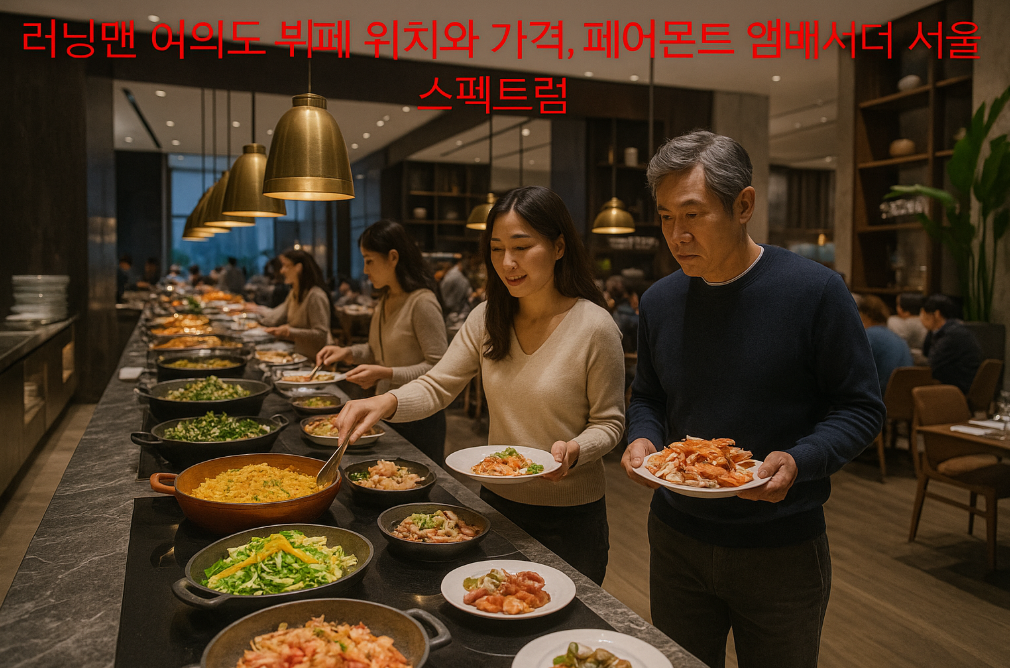 러닝맨 여의도 스펙트럼 뷔페 페어몬트 위치부터 가격까지 완벽 정리
