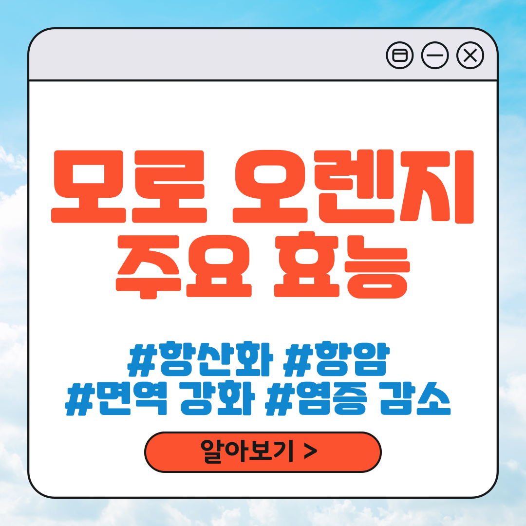 모로 오렌지 효능