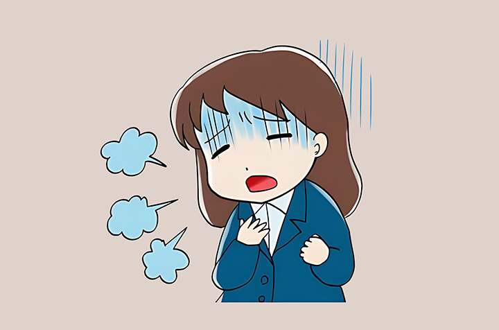 만성-기관지염을-앓고있는-여성