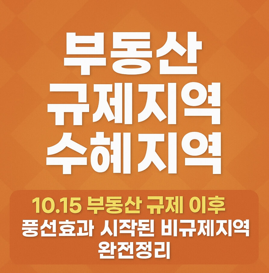 부동산 규제지역 수혜지역