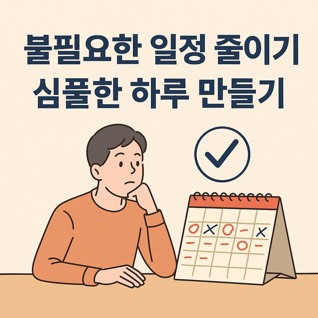 불필요한 일정 줄이기