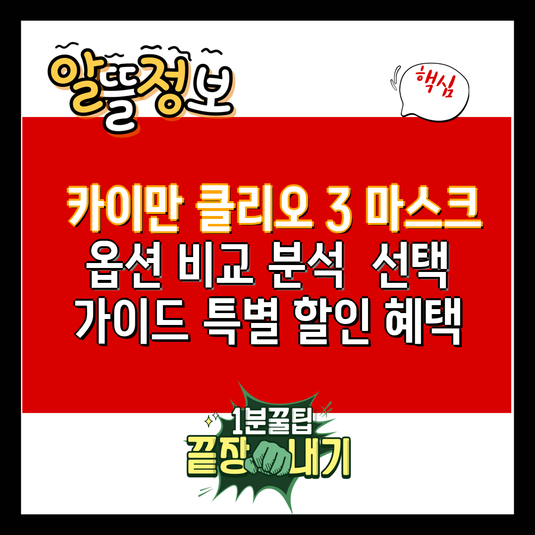 카이만 클리오 3 마스크 옵션 비교 분석  선택 가이