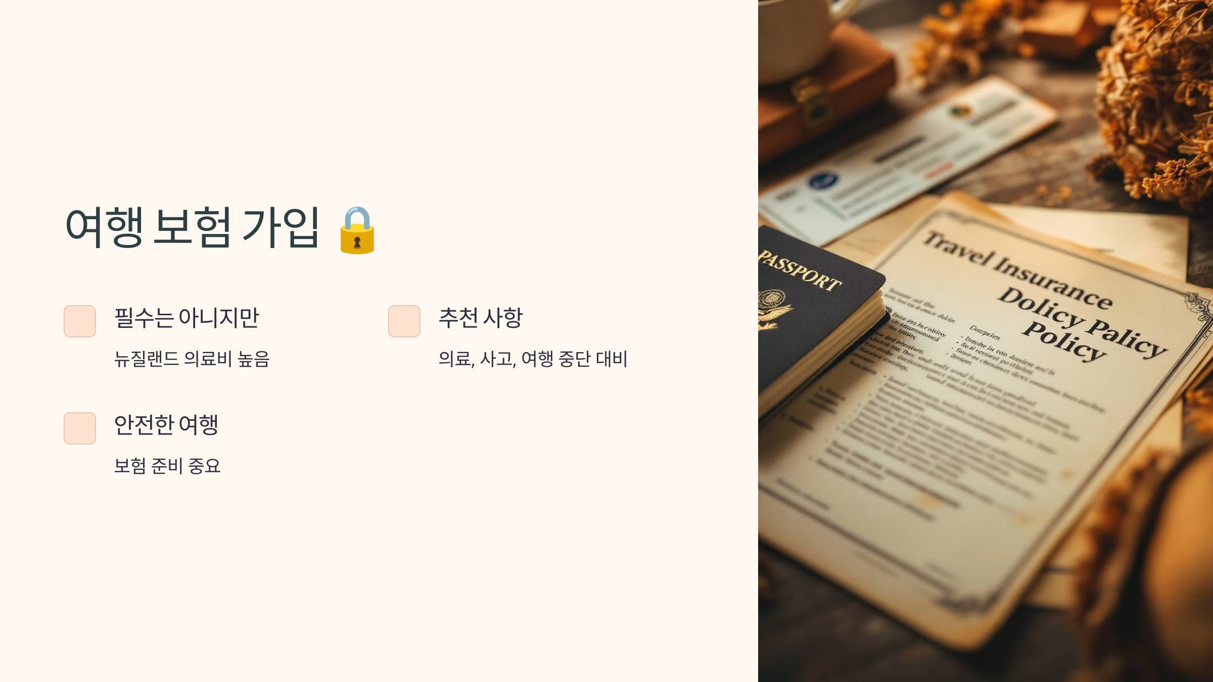 3. 여행 보험 가입 🔒