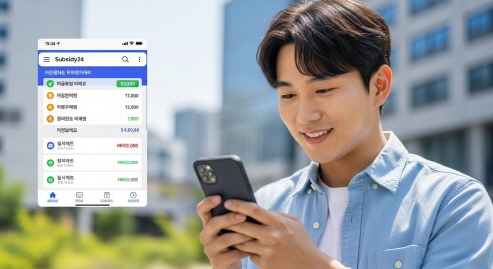 스마트폰 알림을 확인하는 젊은 남성