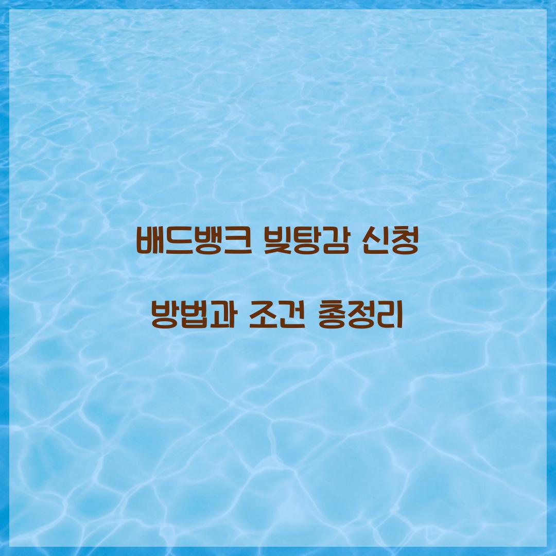 배드뱅크 빚탕감