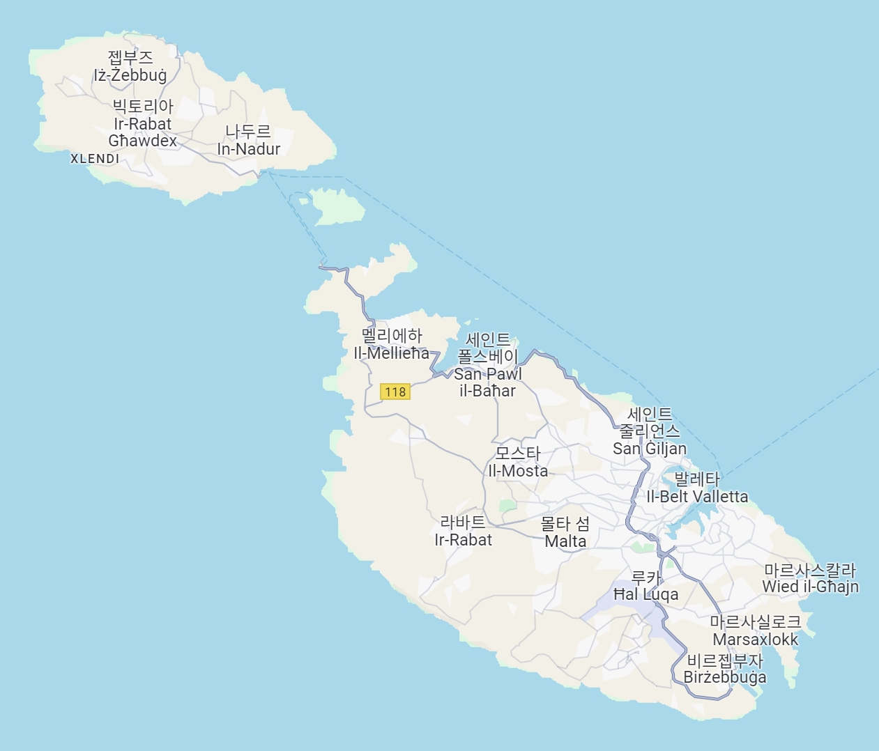 몰타-전체지도