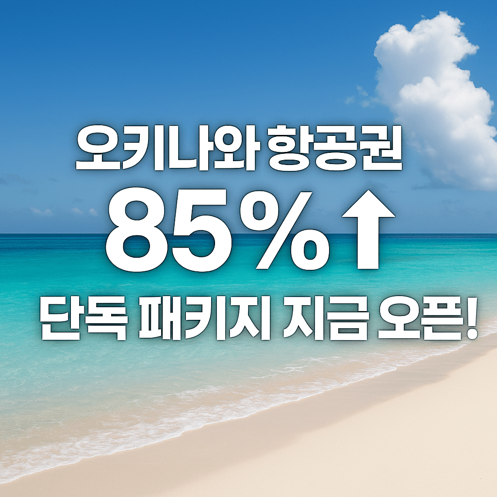 지금 예약하면 반값! 오키나와 여행 꿀팁 &amp; 패키지