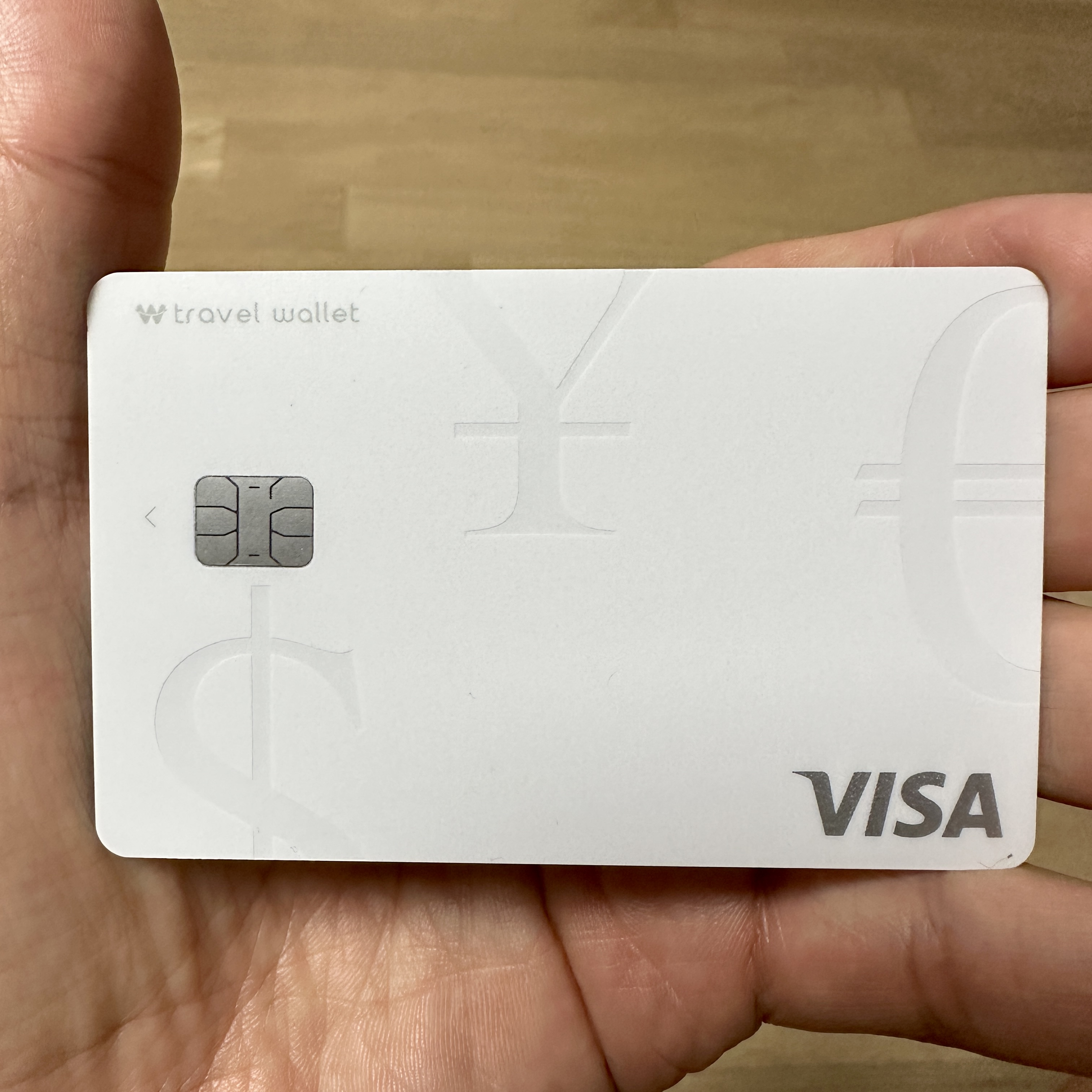 트래블월렛 카드 실물 앞면과 뒷면