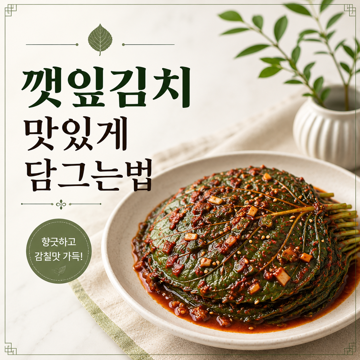 깻잎김치 맛있게 담그는법