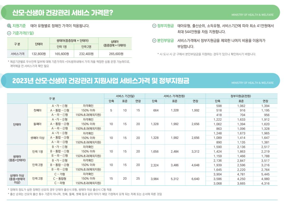 정부지원 산후도우미
