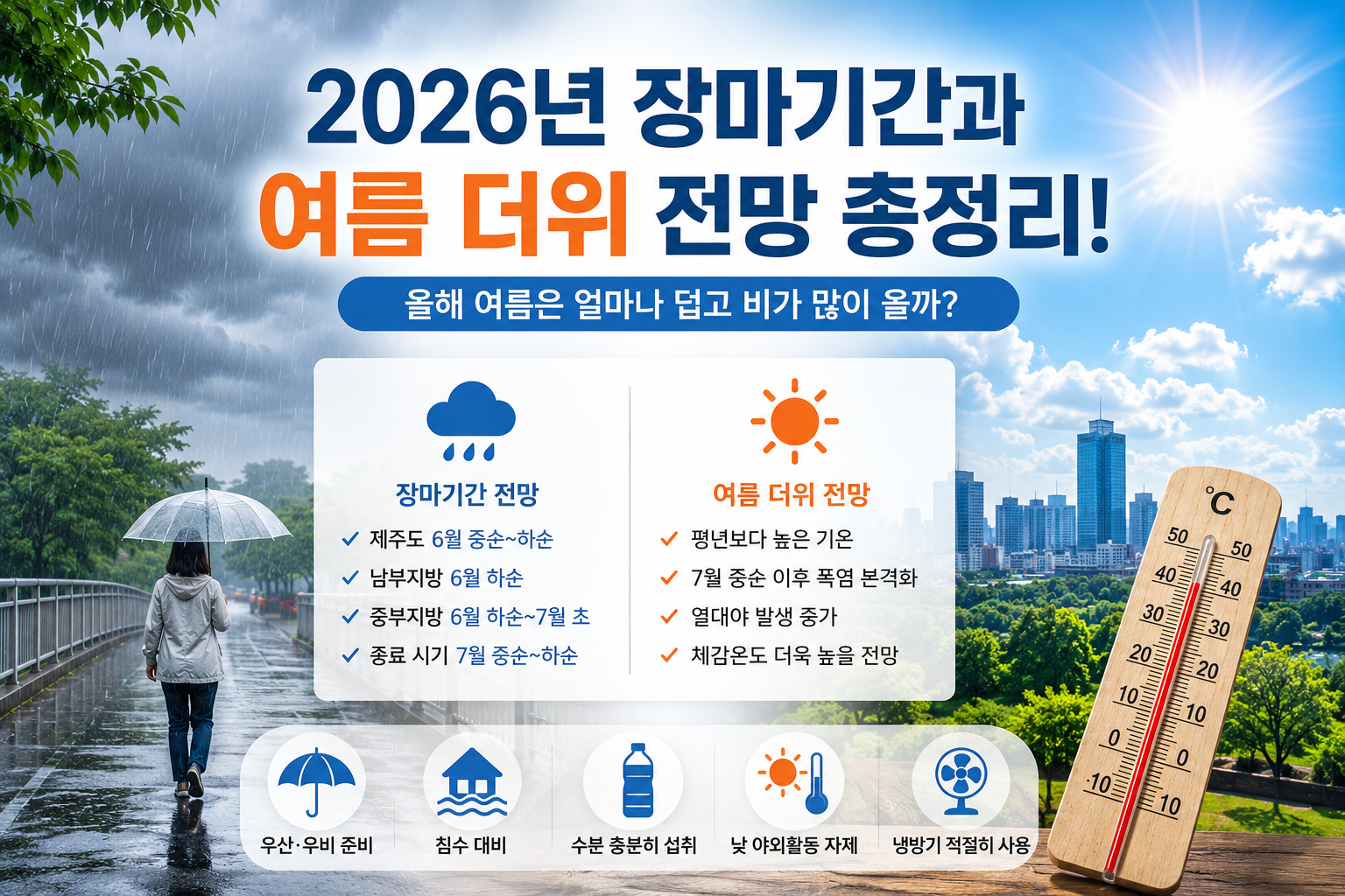 2026년 장마기간과 여름더위 전망