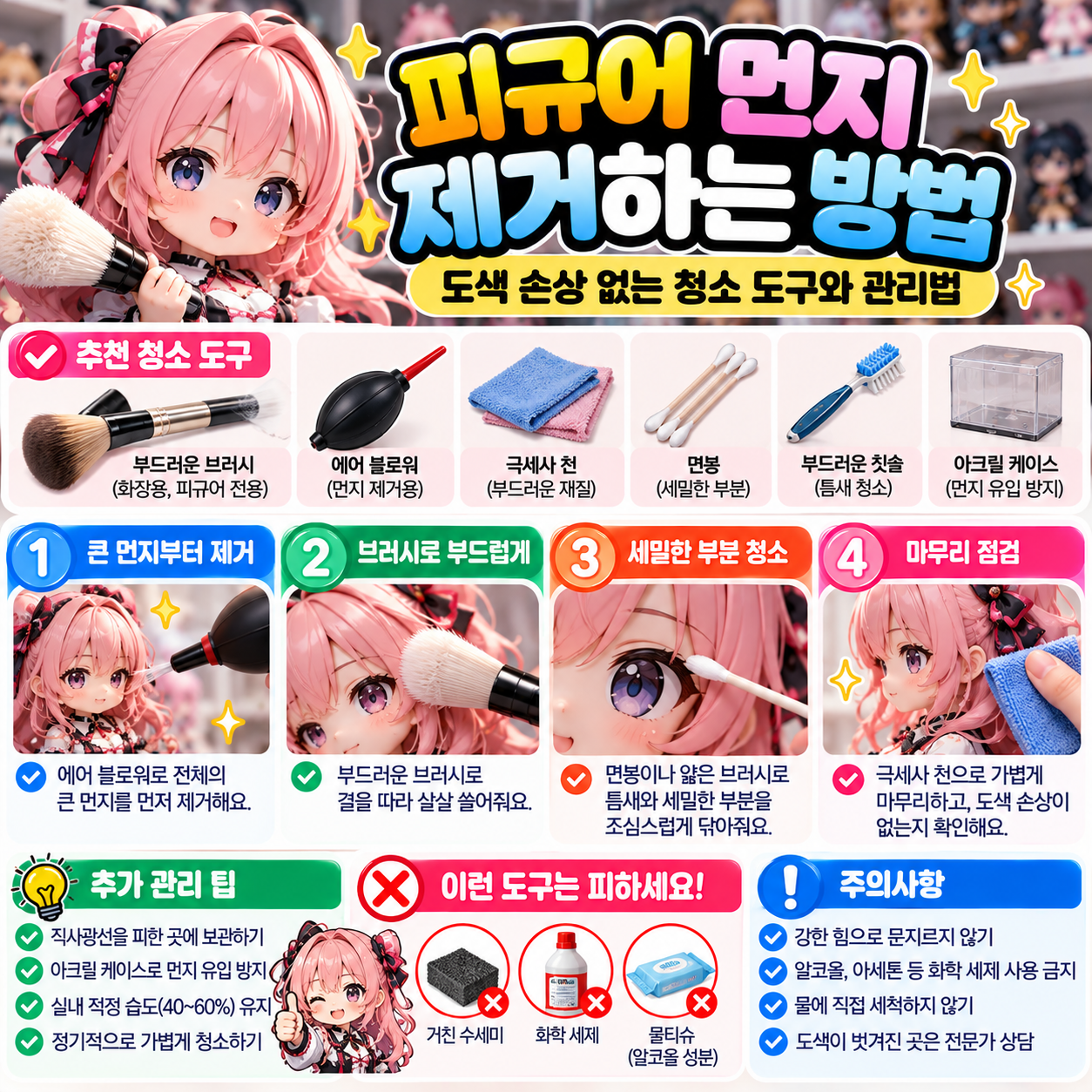 피규어 먼지 제거하는 방법
