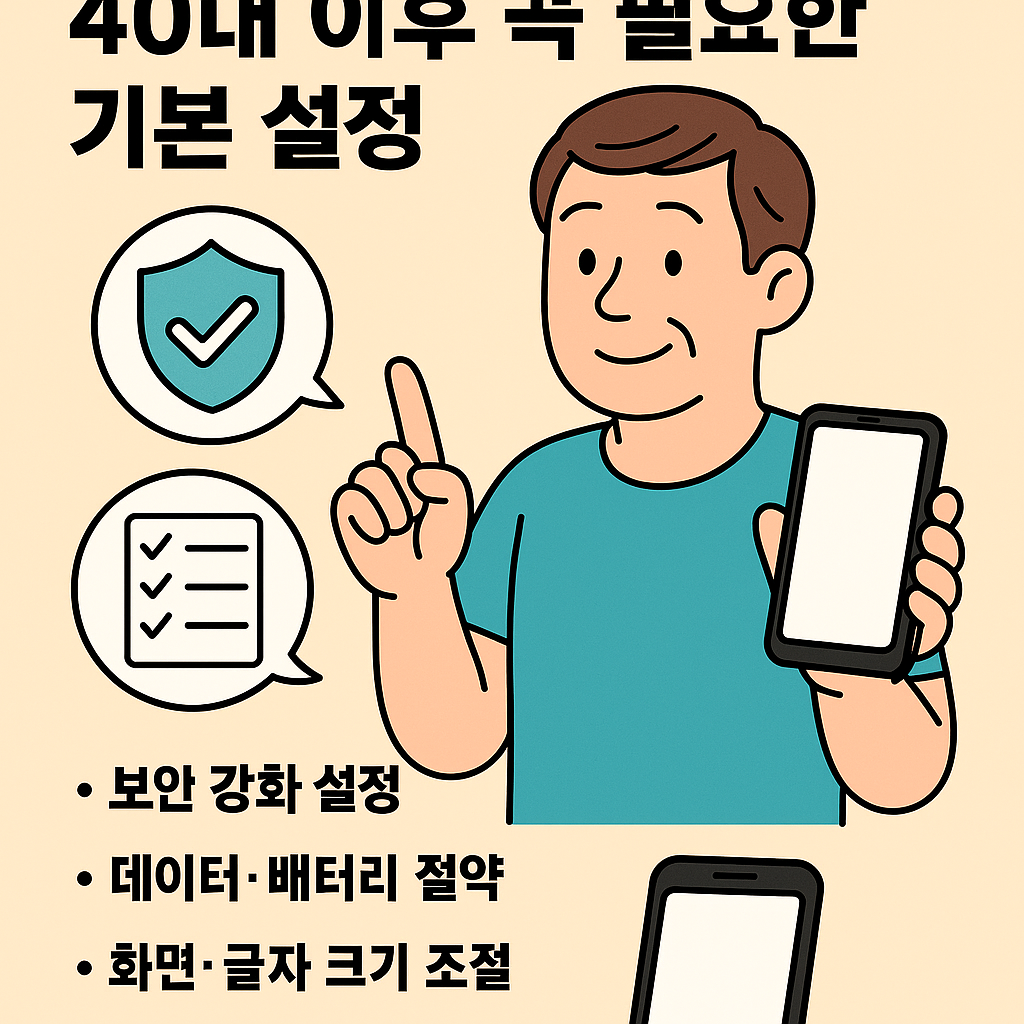 스마트폰 초기설정 체크리스트: 40대 이후 꼭 필요한 기본 설정
