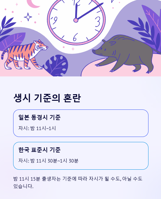 생시 기준의 혼란