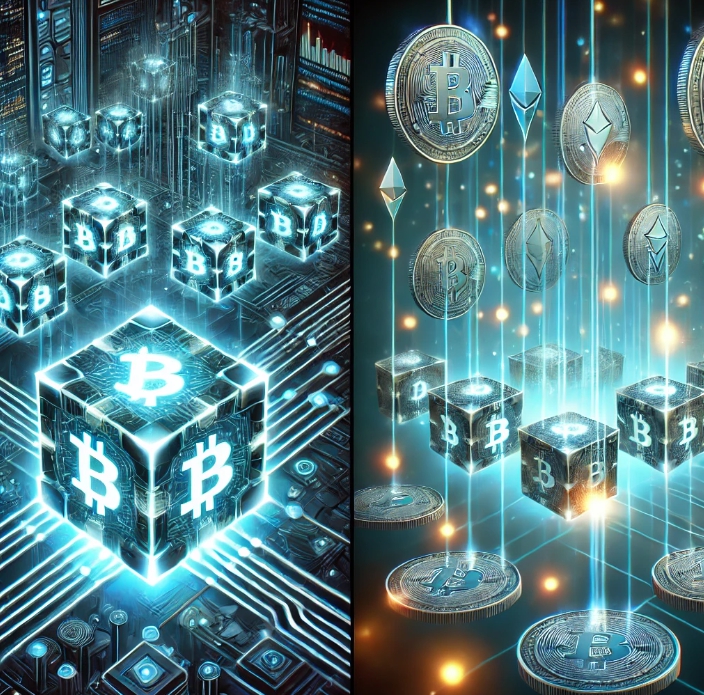 블록체인과 토큰 관련 이미지