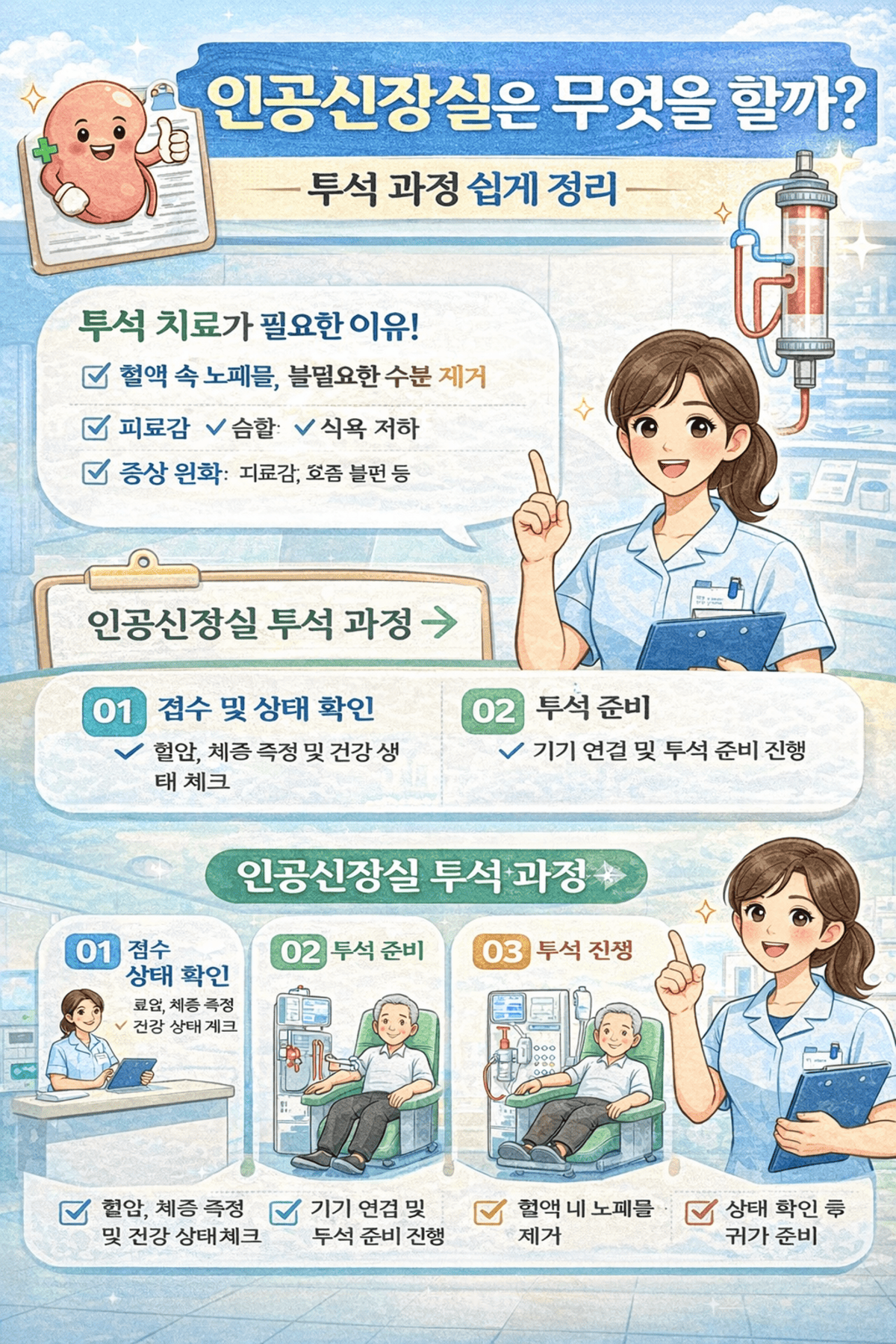 인공신장실은 무엇을 할까 투석 과정 쉽게 정리