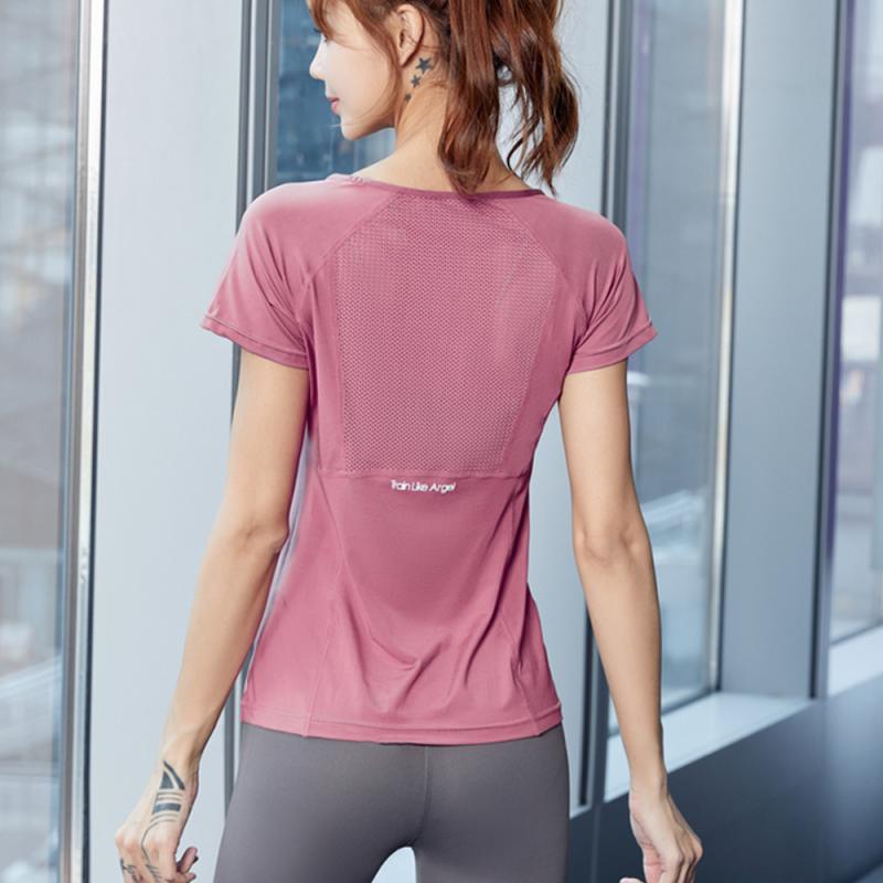 블리핏 핏라인반팔티 필라테스복 요가 필라테스 여성헬스복 여름요가 반팔 요가복 루즈핏