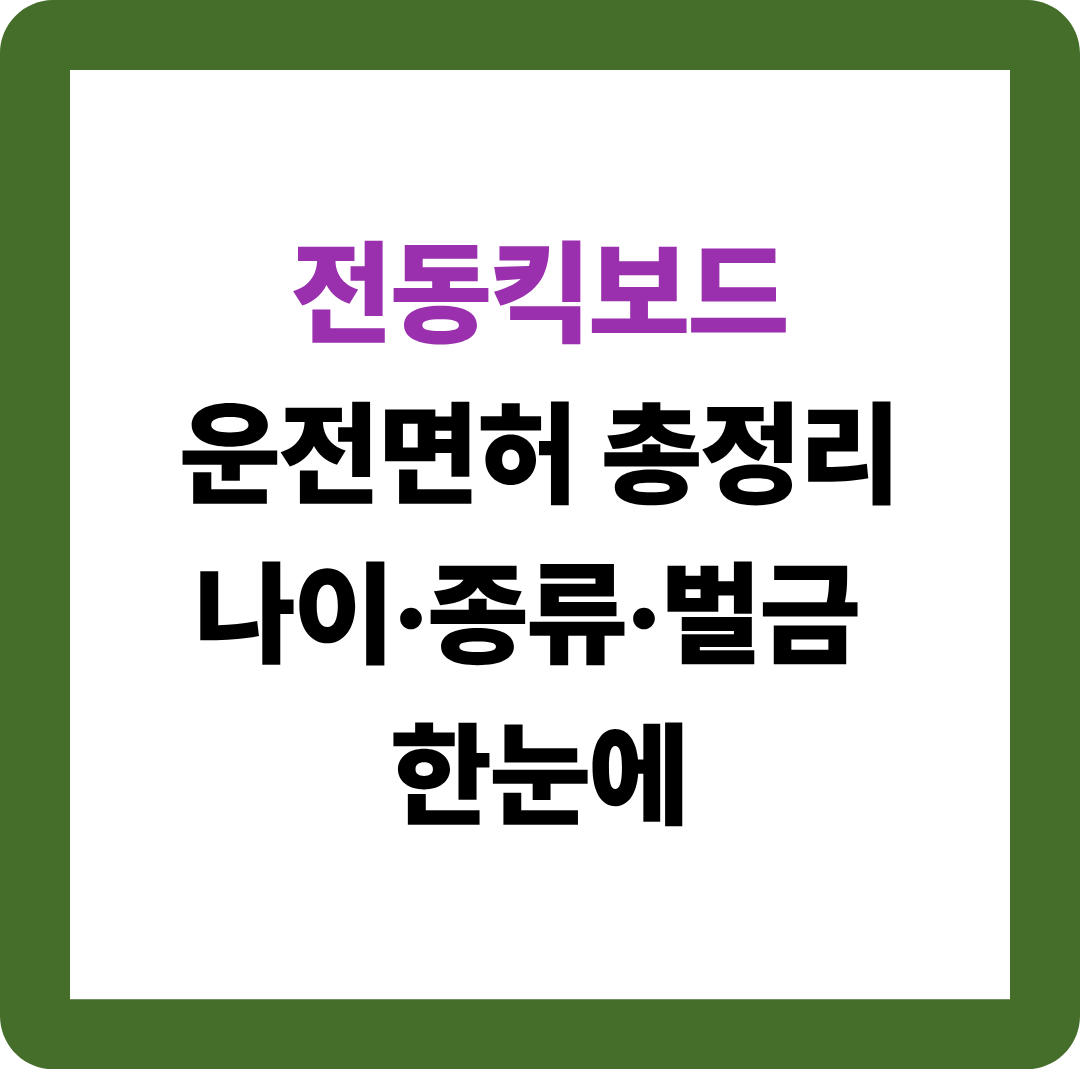전동킥보드 면허증 없으면 벌금? 꼭 알아야 할 최신 법규
