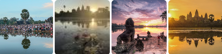 앙코르 와트에서 일출 체험 관련 이미지