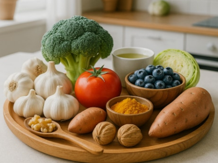 항암식품vs 일반식품 사진